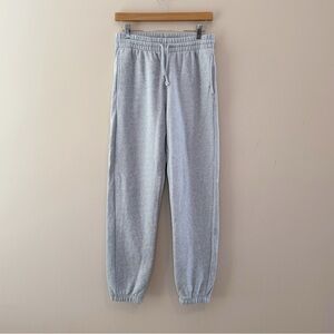 Aritzia TNA Extra Fleece Boyfriend Sweatpants Heather Chrome Size S